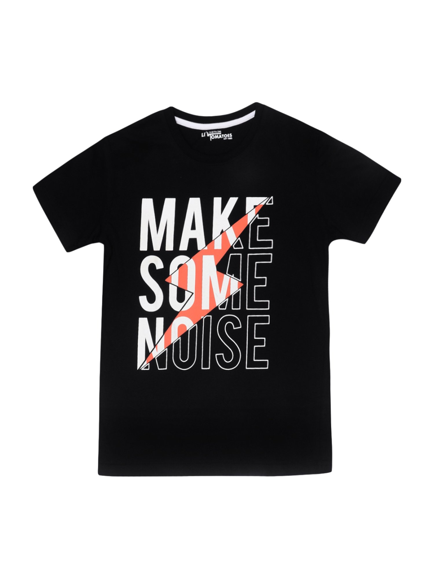 Li'l Tomatoes Kids Red & Navy Cotton Printed T-Shirts & Mask - Pack of 2