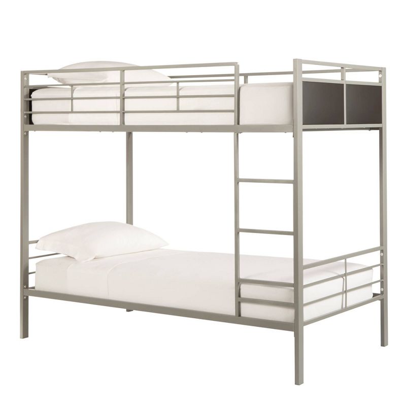 Twin Logan Metal Bunk Bed Gray - Inspire Q