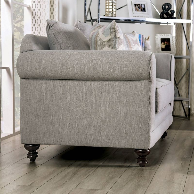 2pc Cohassette Transitional Loveseat and Sofa Set Light Gray/Powder Blue/Pale Plum - HOMES: Inside + Out