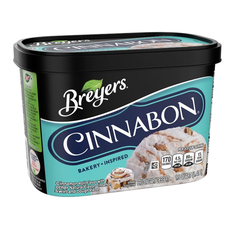 Breyers Cinnabon Frozen Dairy Ice Cream Dessert - 48oz