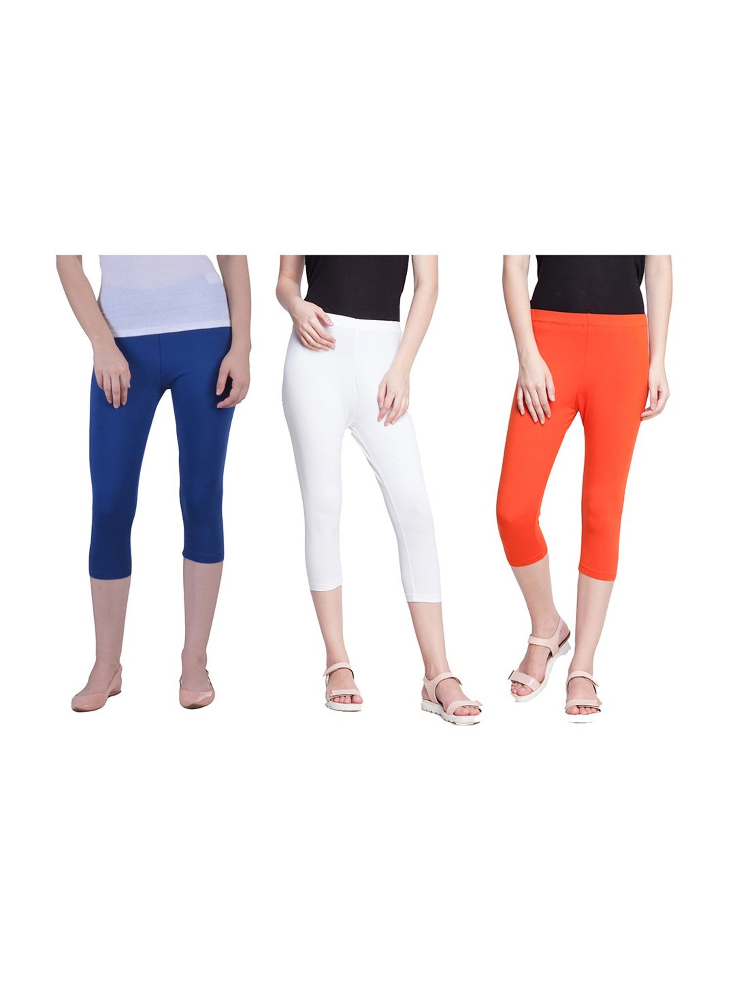 Dollar Missy Multicolor Slim Fit Capris Pack of - 3
