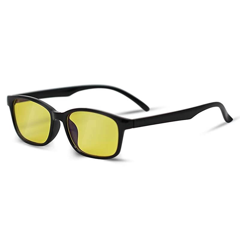 Blocking Glasses Great for Gamers Workaholics Computer Junkies and Late Night TV Addicts AmberTinted Lenses Stylish Frames Blocking Glasses Help to Fight Eye Strain and Fatigue