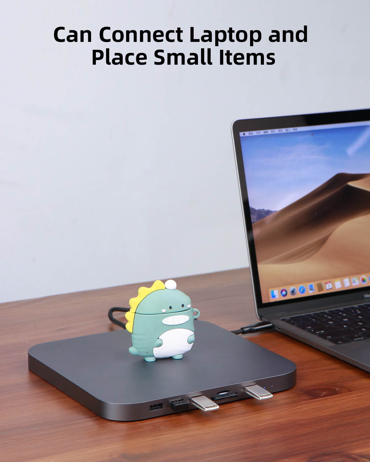 USB-C Hub with Hard Drive Adapter, Hagibis Type-C Docking Station & Stand for Mac Mini M1 with SATA, USB 3.0, SD/Micro SD Card Reader and USB 2.0 Ports Compatible with 2020 & 2018 Mac Mini MacBook