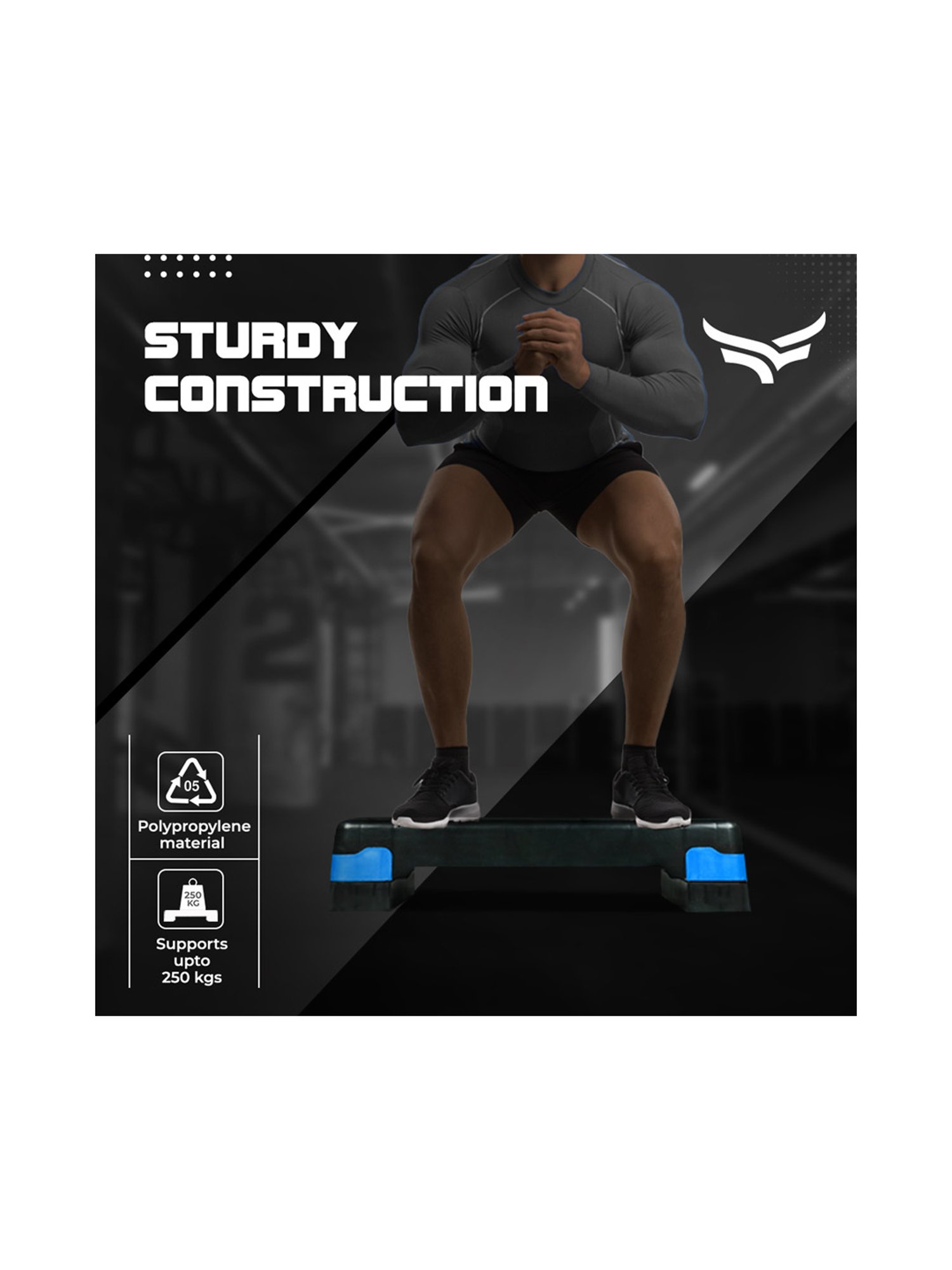 Xtrim Aerobic Cardio Workout Gym Stepper (Blue)