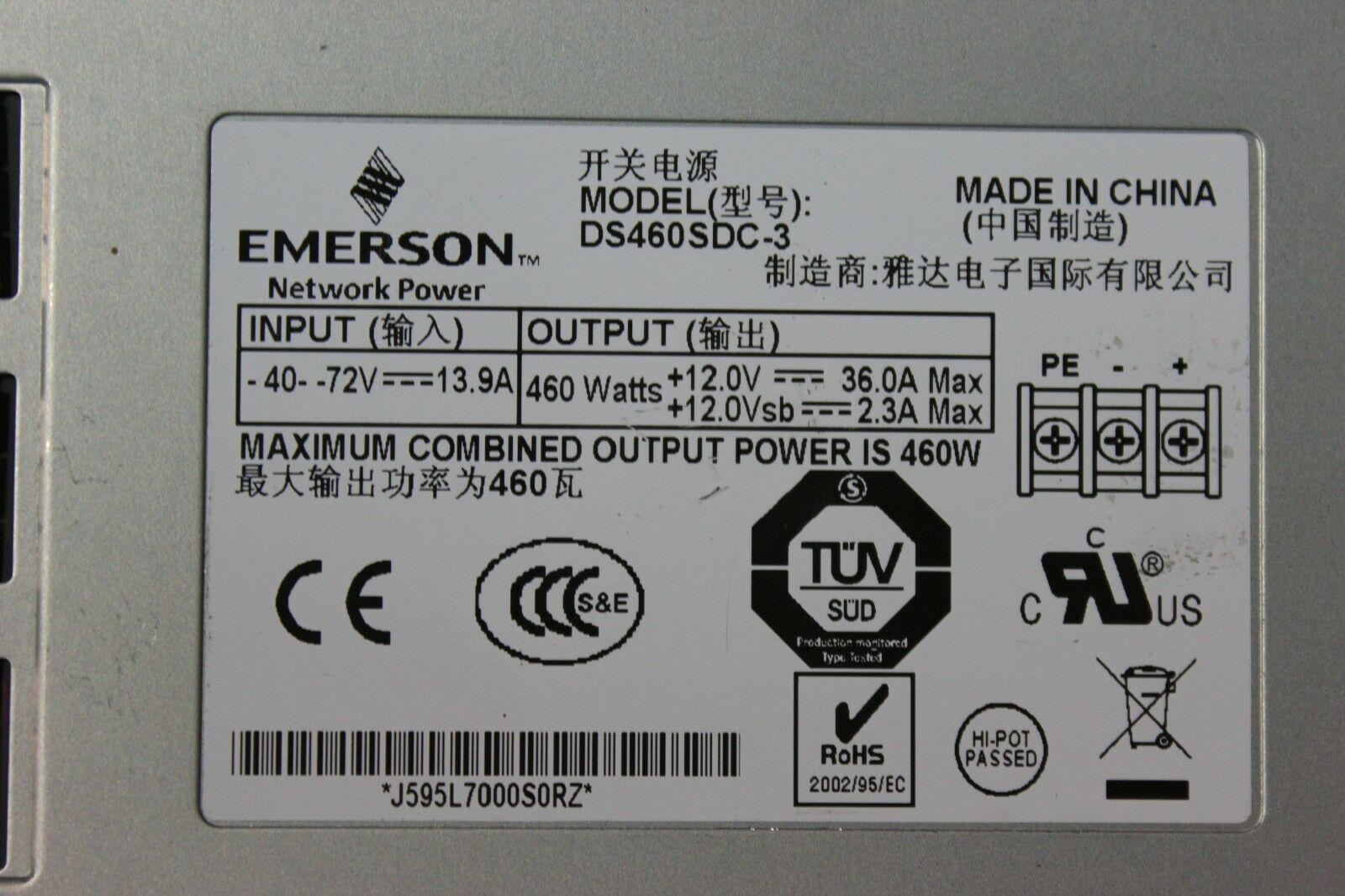 DS460SDC-3 PWR-460DC-F460 Watt DC PSU Arista 7124SX, 7050 & 7048-A front-to-rear