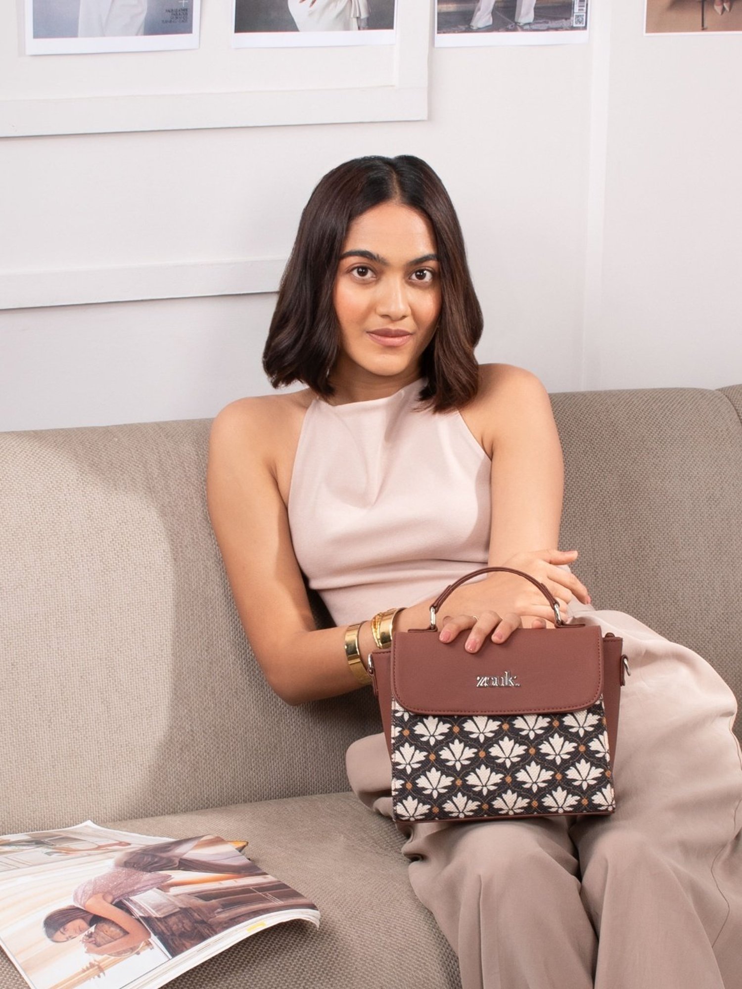 ZOUK Multicolor Printed Satchel Handbag