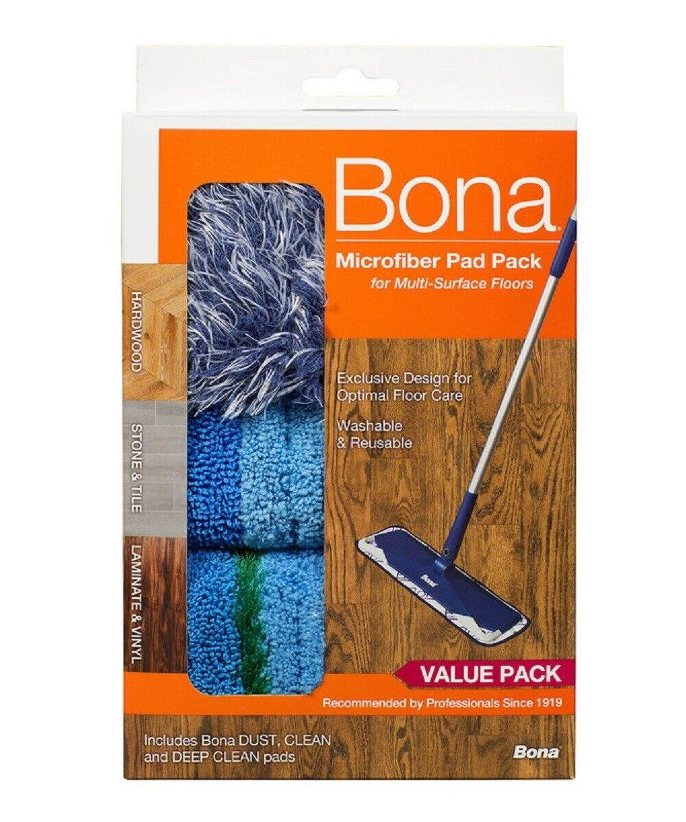 Bona AX0003496 Deep Cleaning Wet Mop Pad, 15" x 4"