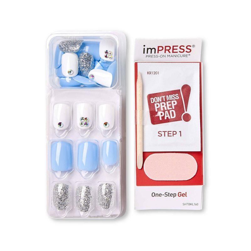 Kiss Gel Fantasy False Nails - Burgundy - 28ct