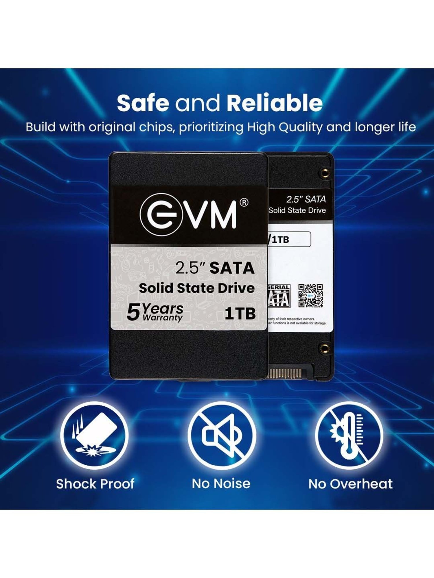 EVM EVM25 1TB 2.5 inch SATA Internal SSD (Black)