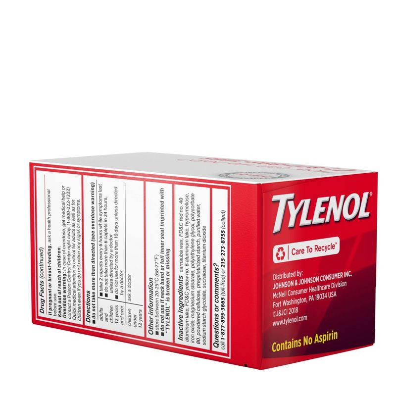 Tylenol Extra Strength Coated Tablets - Acetaminophen - 100ct