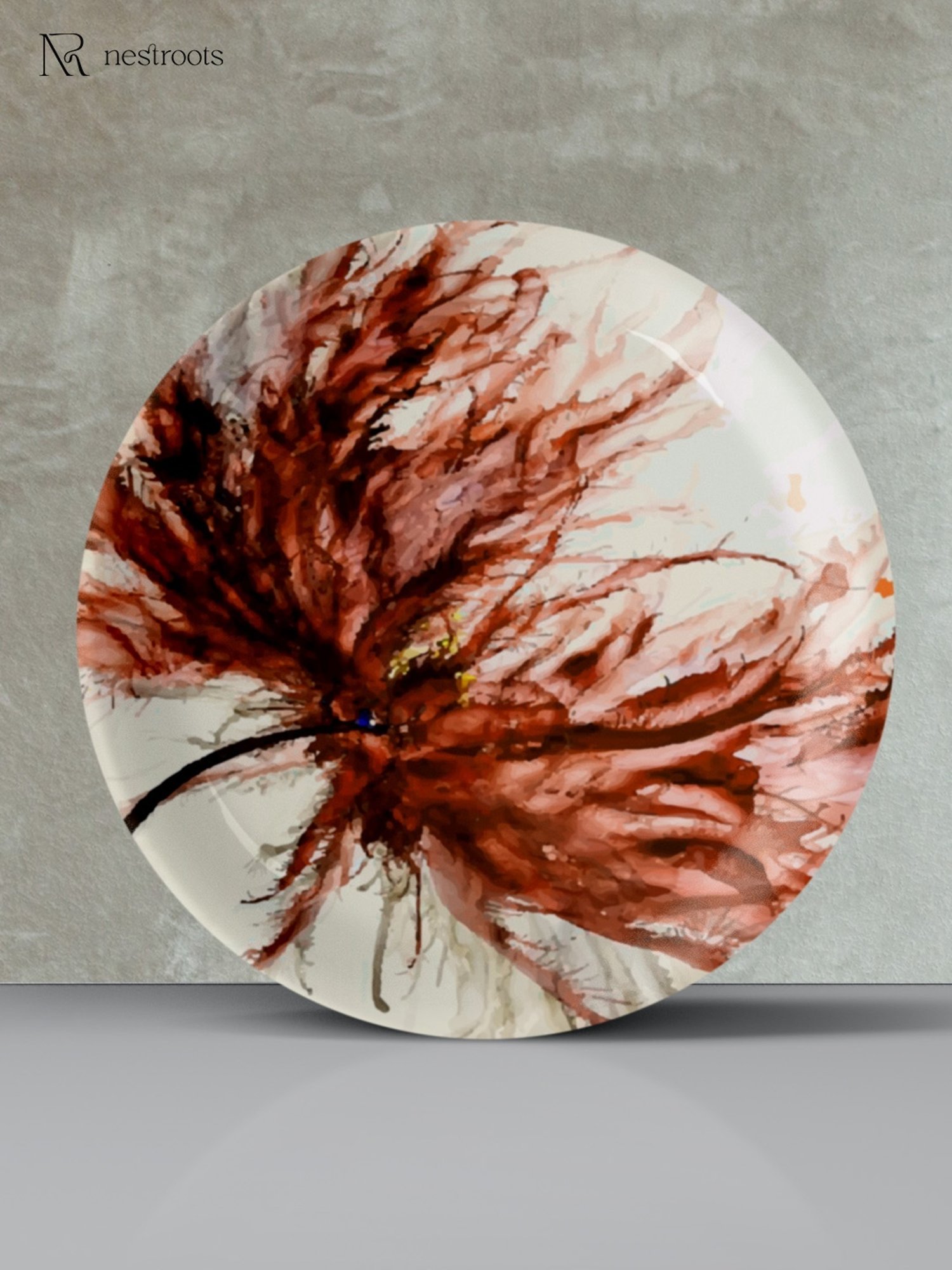 Nestroots English Rave Multicolor Porcelain Wall Plate