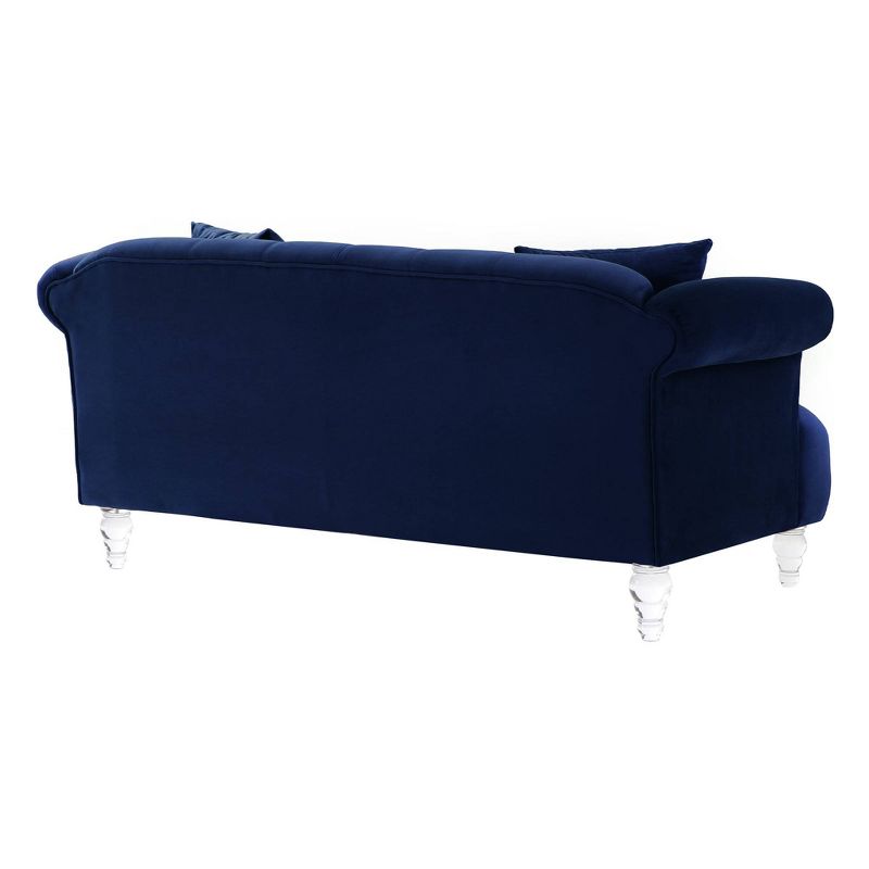 Elegance Contemporary Loveseat Blue/Acrylic - Armen Living