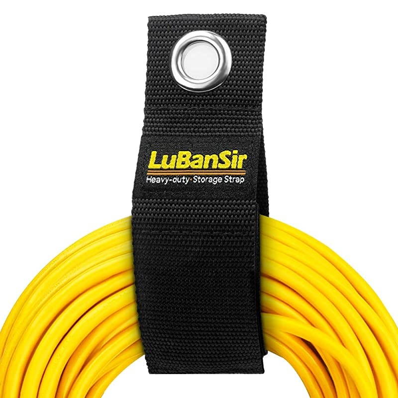 9 Pack Extension Cord Holder Organizer Heavy Duty Storage Straps Fit with Garage Hooks and Pool Hose Hangers by