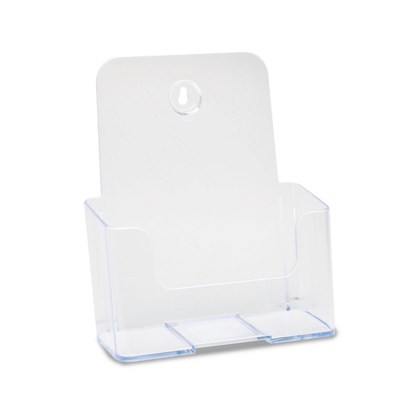 Deflecto DocuHolder for Countertop or Wall Mount Use 6-1/2w x 3-3/4d x 7-3/4h Clear 74901