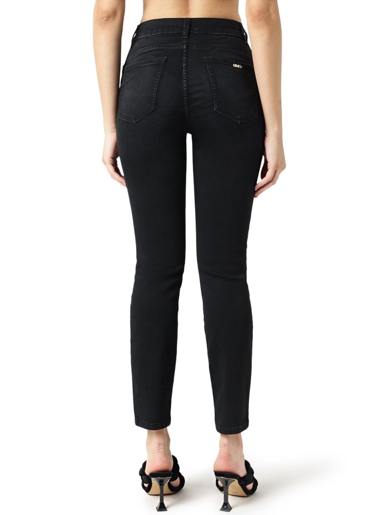 Liu Jo Regular Nero Mid Rise Jeans