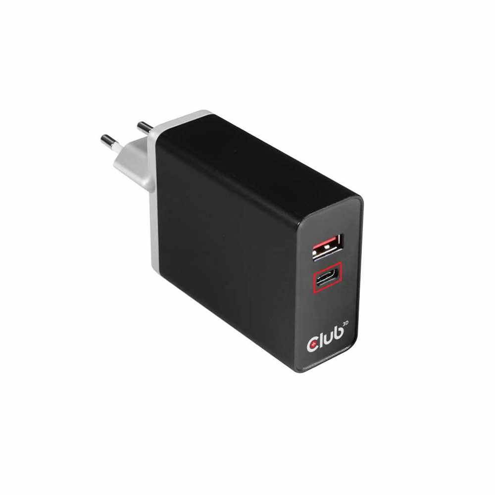 Club3D CAC-1902 USB Type A and C Wall Power Charger up to 60W