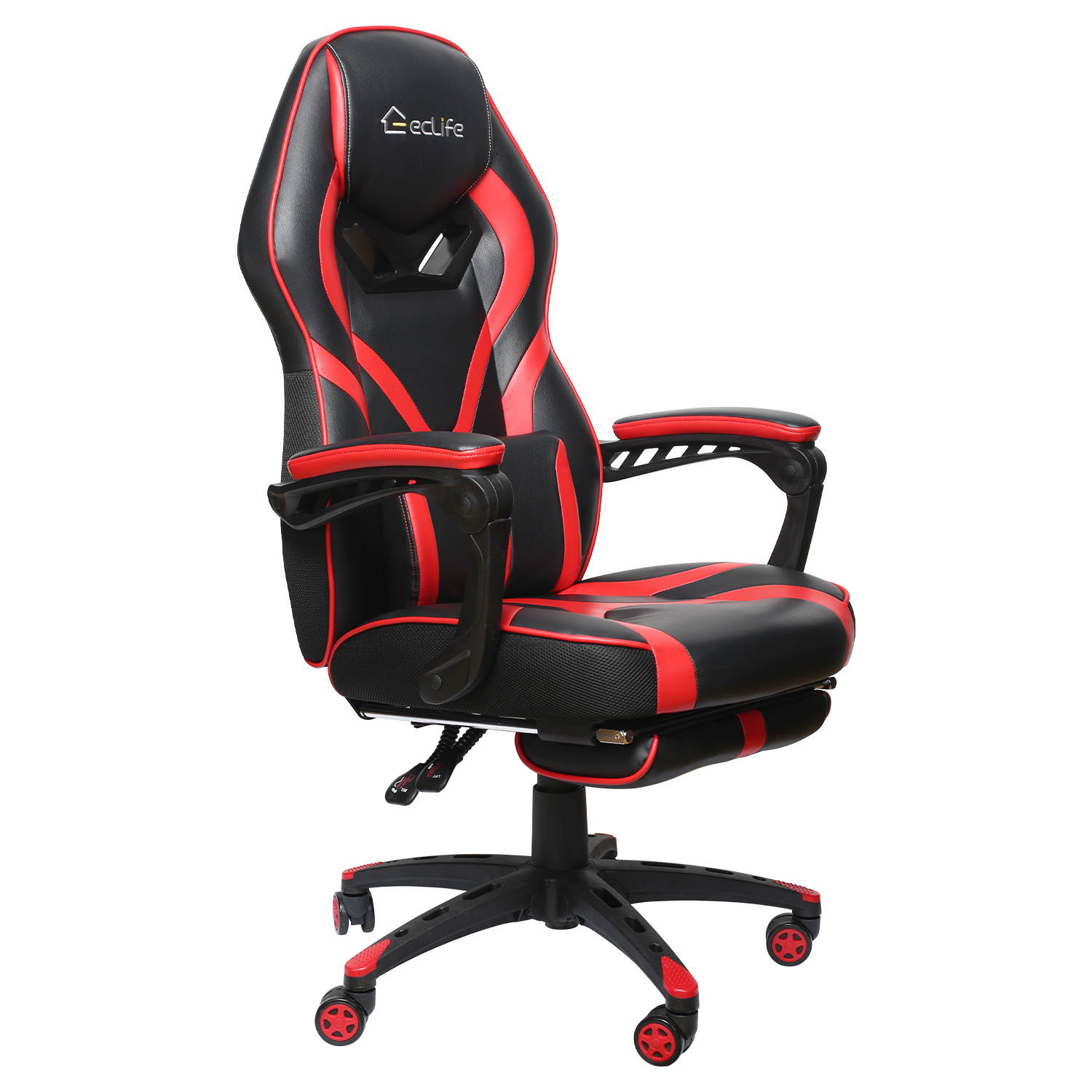 Ergonomic Gaming Chair, Home Office Computer Game Chair, Height Adjustment Recliner 360&deg; Swivel Rocker With Retractable Padded Footrest And Lumbar Pillow E-Sports Chair Super High-back Computer Chair