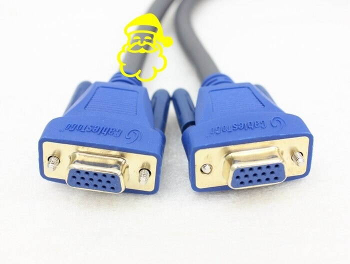 VGA/SXGA Monitor Y-Splitter Cable FOR C2G Cables to Go 29610One HD15 Male to Two HD15 Female SXGA
