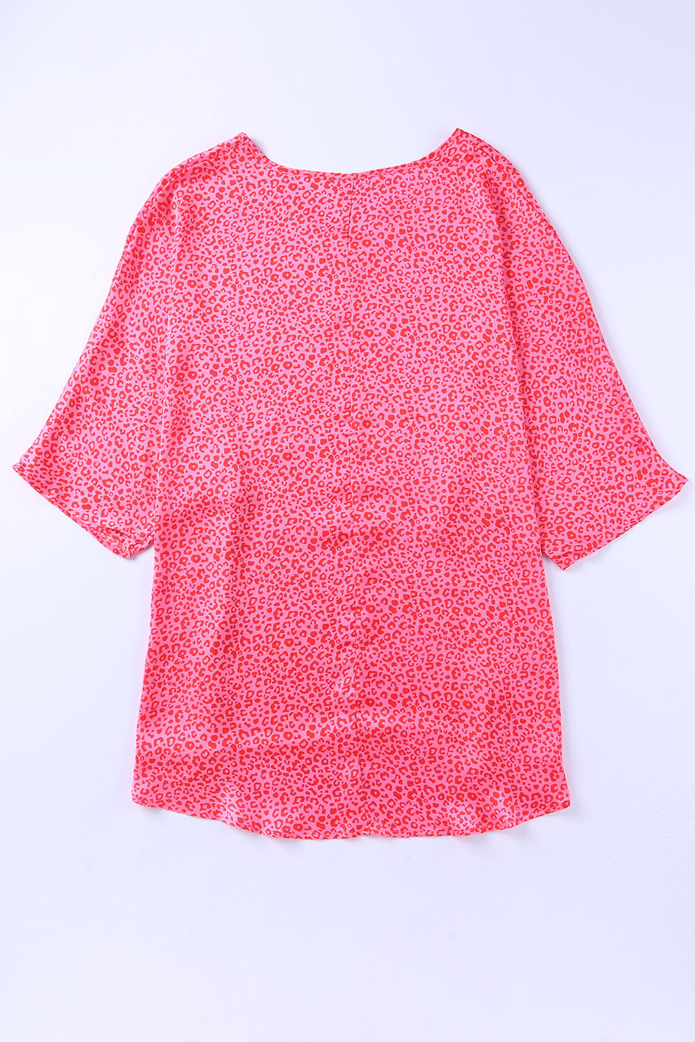 One World Apparel Jacquard Square Neck Short Sleeve Ivory Multi Floral Print Top