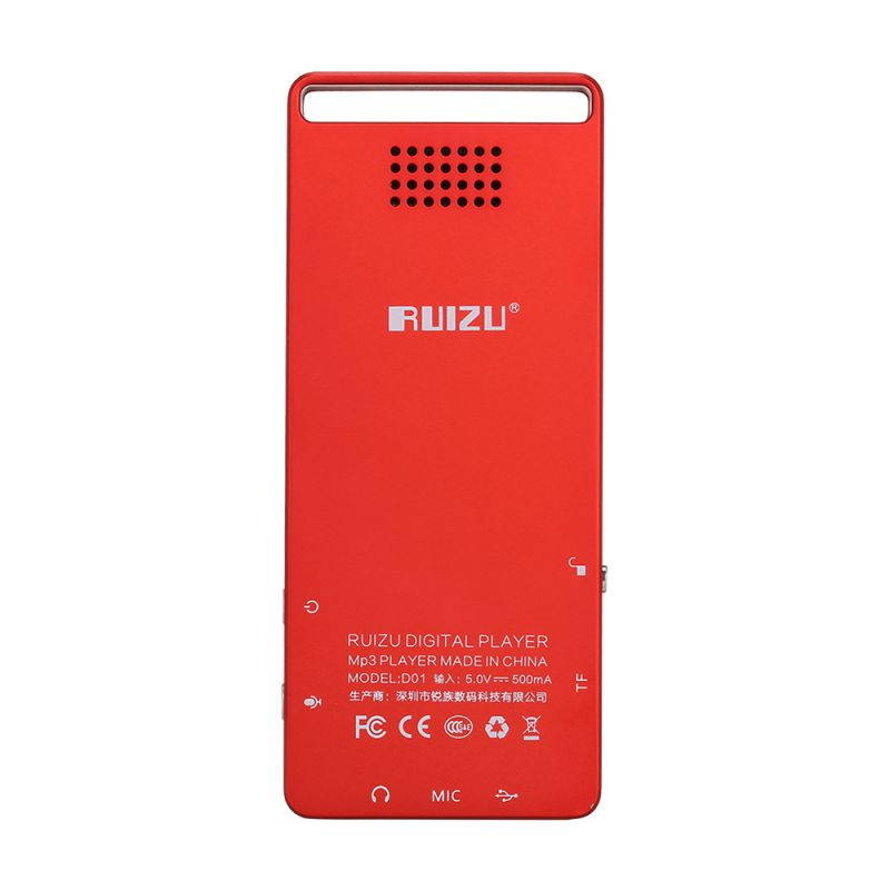 RUIZU D01 HiFi MP3 Player 4G/8G 1.8 inches Touch Button Voice Recorder FM E-Book Clock Video Pedometer USB BT Metal MP3 Music Player