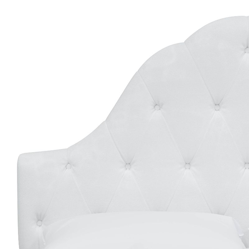 Twin Kids' Carly Tufted Headboard White - Skyline Furniture