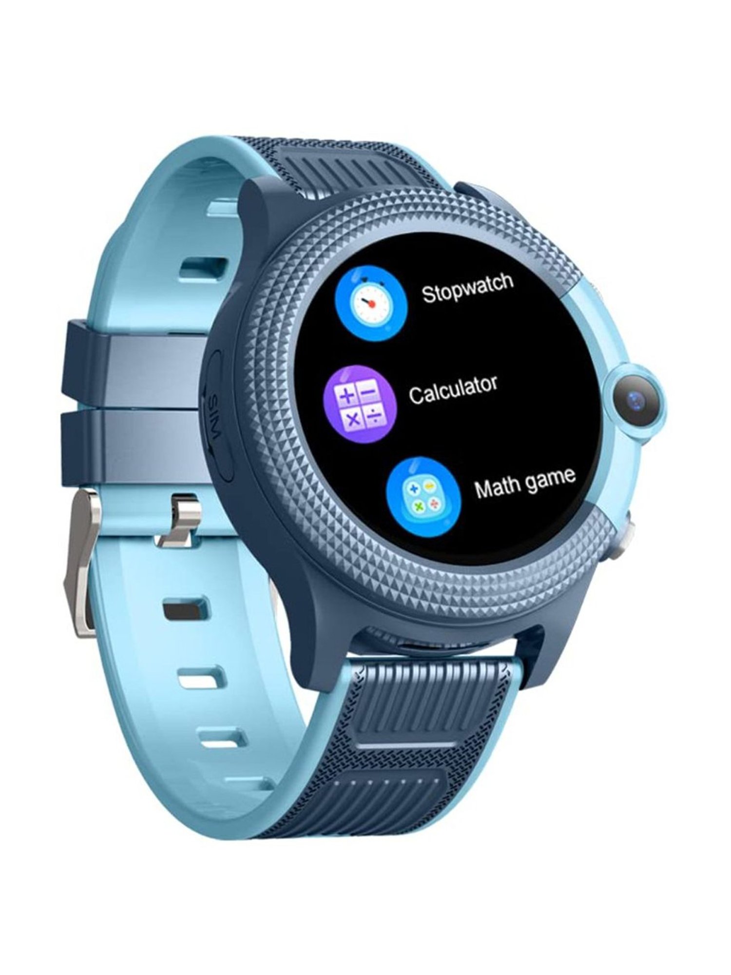 Turet Next Gen LTE 4G Smartwatch for Kids with Voice & Video Call, SOS, HD Camera (Blue)