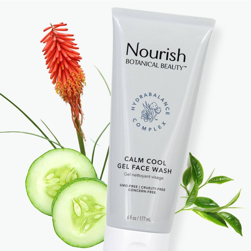 Nourish Organic Botanical Beauty Calm Cool Gel Face Wash - 6 fl oz
