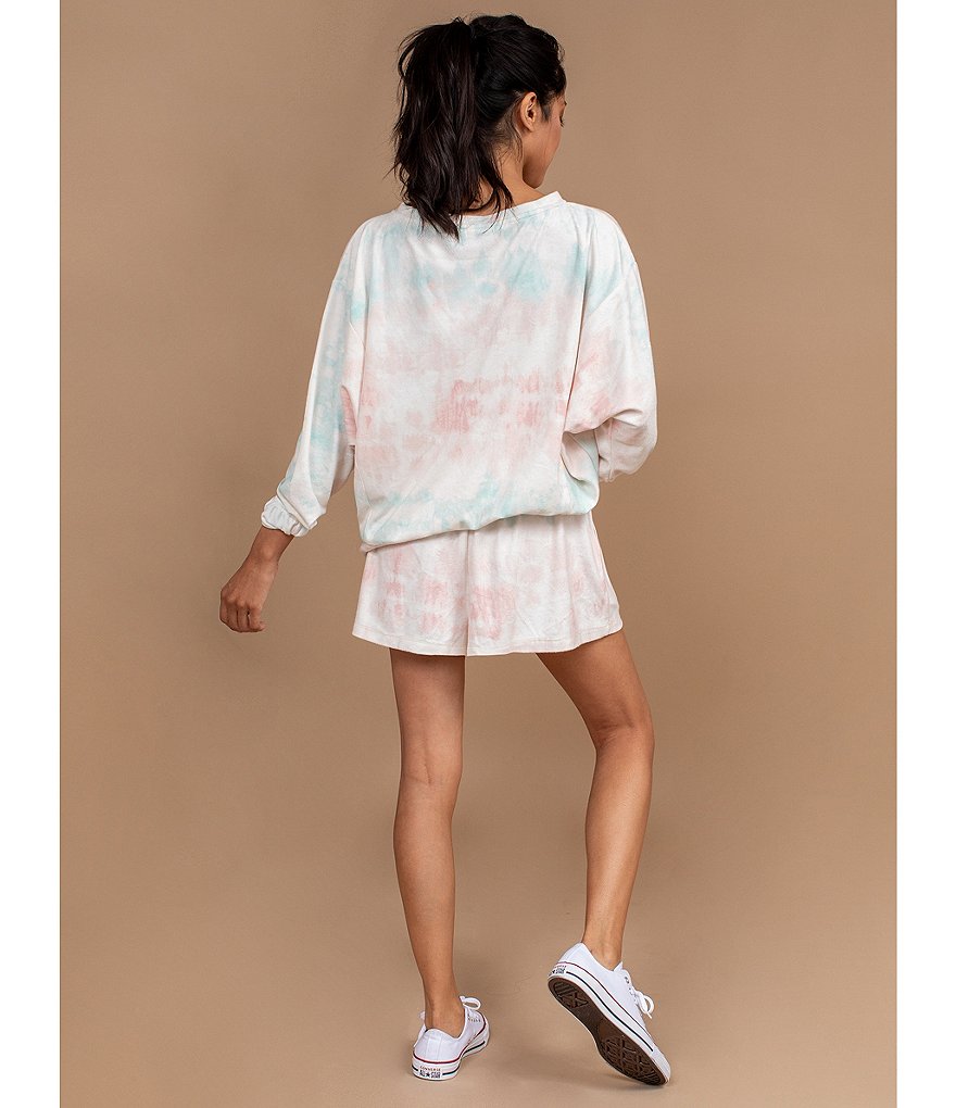 Coco + Jaimeson Coordinating Terry Cloth Tie-Dyed Shorts