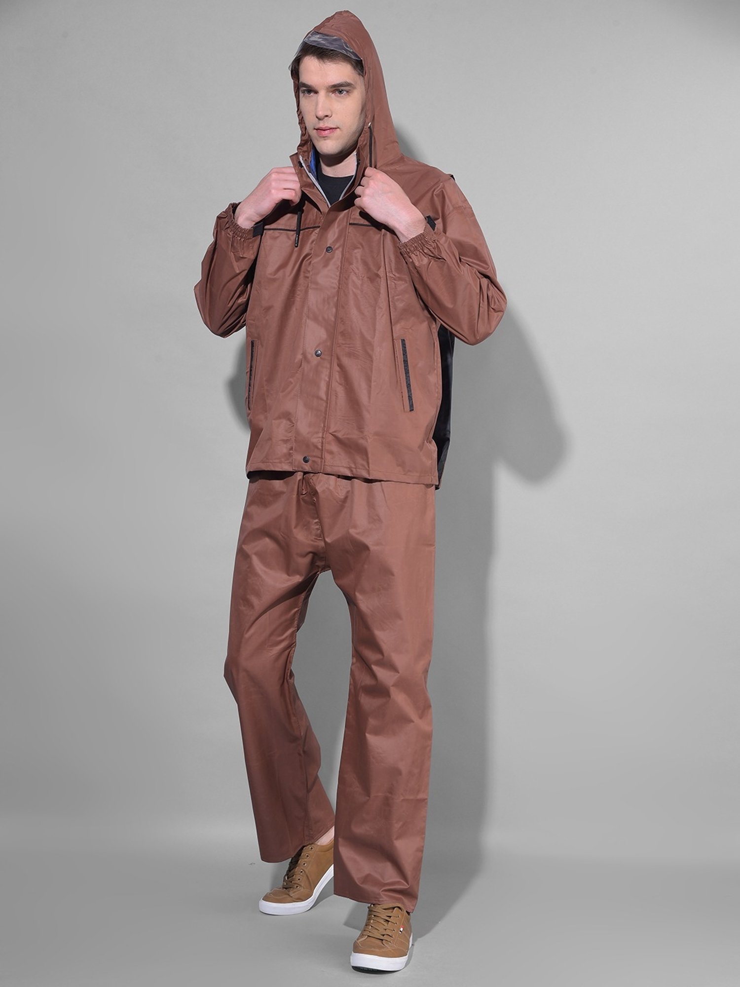 Dollar Brown Regular Fit Raincoat Set
