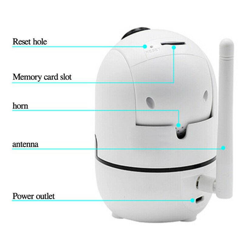 Rotatable 1080P HD Wireless WIFI IP CCTV Smart Home Security Surveillance Camera Night Vision Built-in Microphone With Megaphone Speaker Support SD Card Video Recording U.S.A