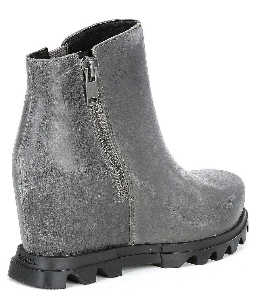 Sorel Joan of Arctic Waterproof Leather Wedge Zip Booties