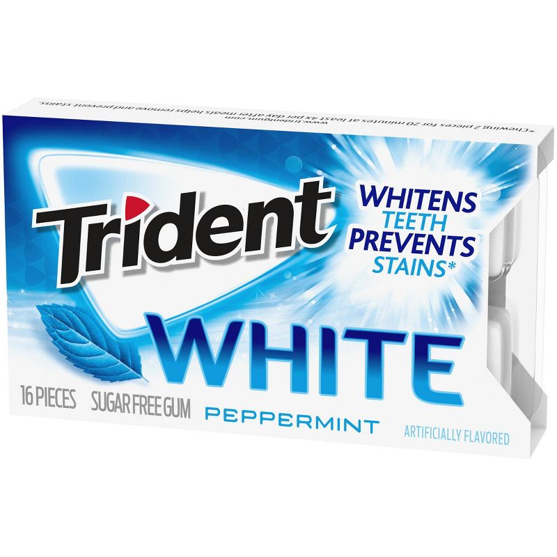 Trident White Peppermint Sugar Free Gum - 16ct