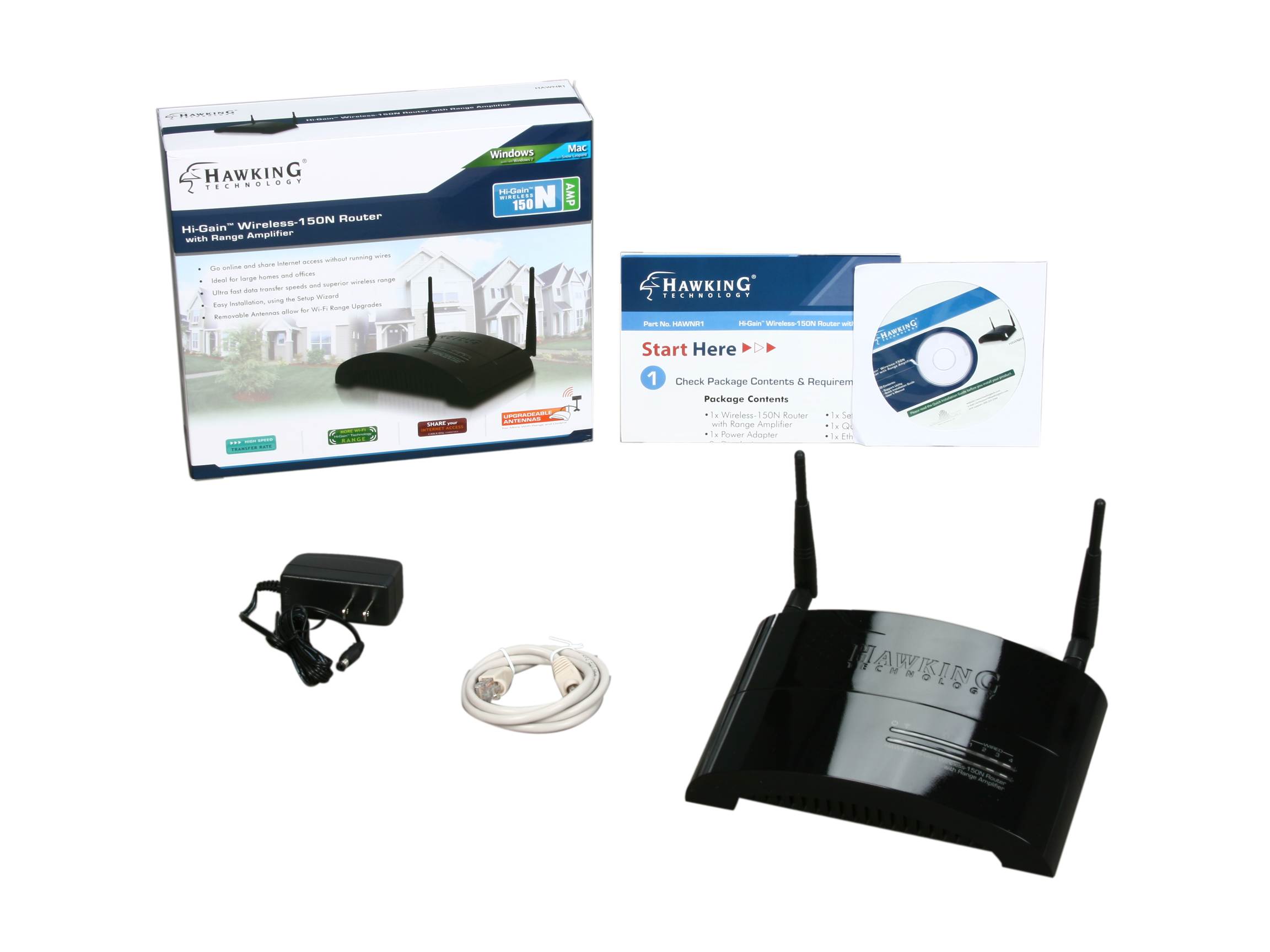 HAWKING HAWNR1 Hi-Gain Wireless Router with Range Amplifier