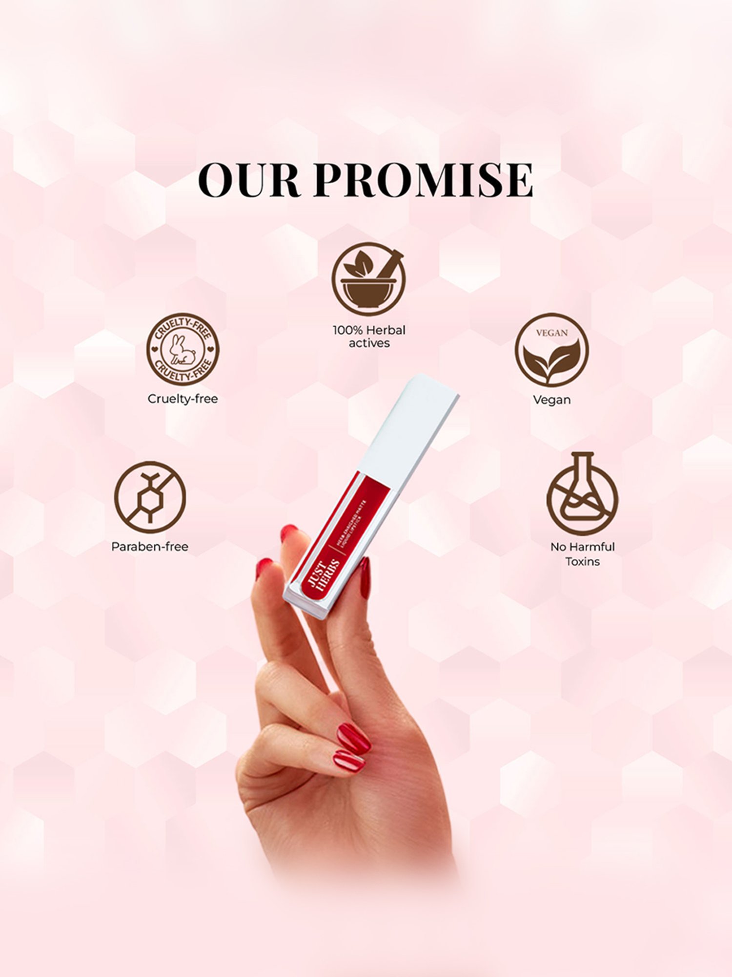 JUST HERBS Herb-Enriched Matte Liquid Lipstick Kit - Night + Cocktail Look