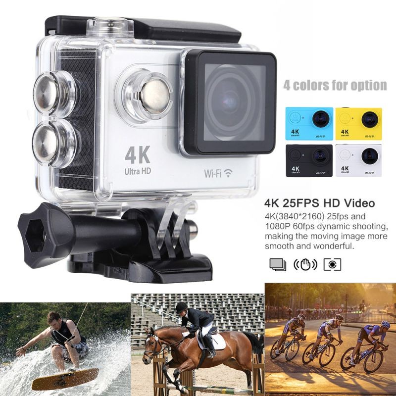 H9SE Full HD 4K(3840*2160) Ultra HD Wifi 30M Waterproof 2.0" 1080p 60fps12MP Sports Action Camera DV 155&deg; Wide Angle Lens