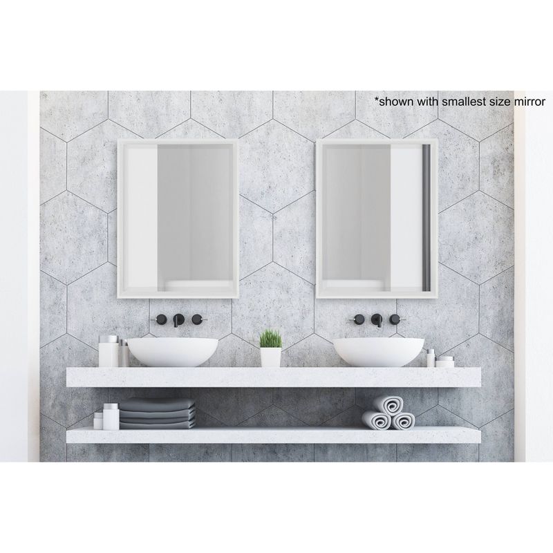 20" x 26" Calter Framed Wall Mirror White - Kate and Laurel