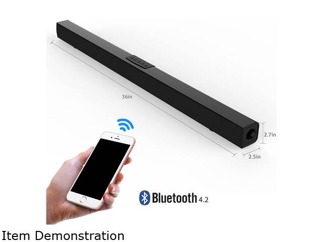 Sound Bar 2020 [Upgraded] , Meidong Sound Bars for TV 36 inch Wireless and Wired Bluetooth Soundbar Home Theater Surround Speakers with Optical Cable