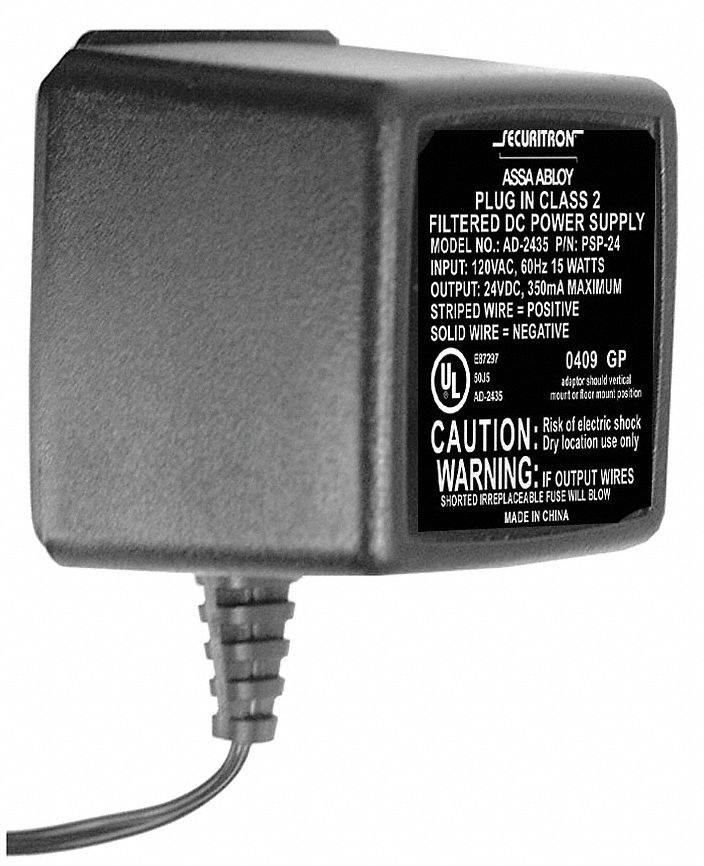 Power Supply, 24vdc Plug-in, Black