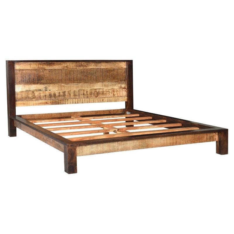 Surat Solid Wood Bed - Brown - Queen - Timbergirl