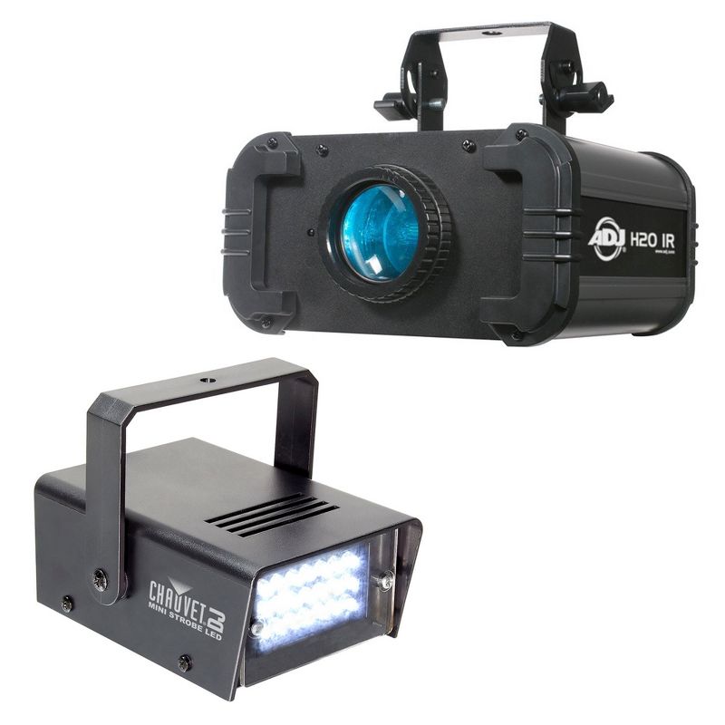 American DJ H2O IR LED Water Flowing 5 Colors Light Effect w/Chauvet Mini Strobe