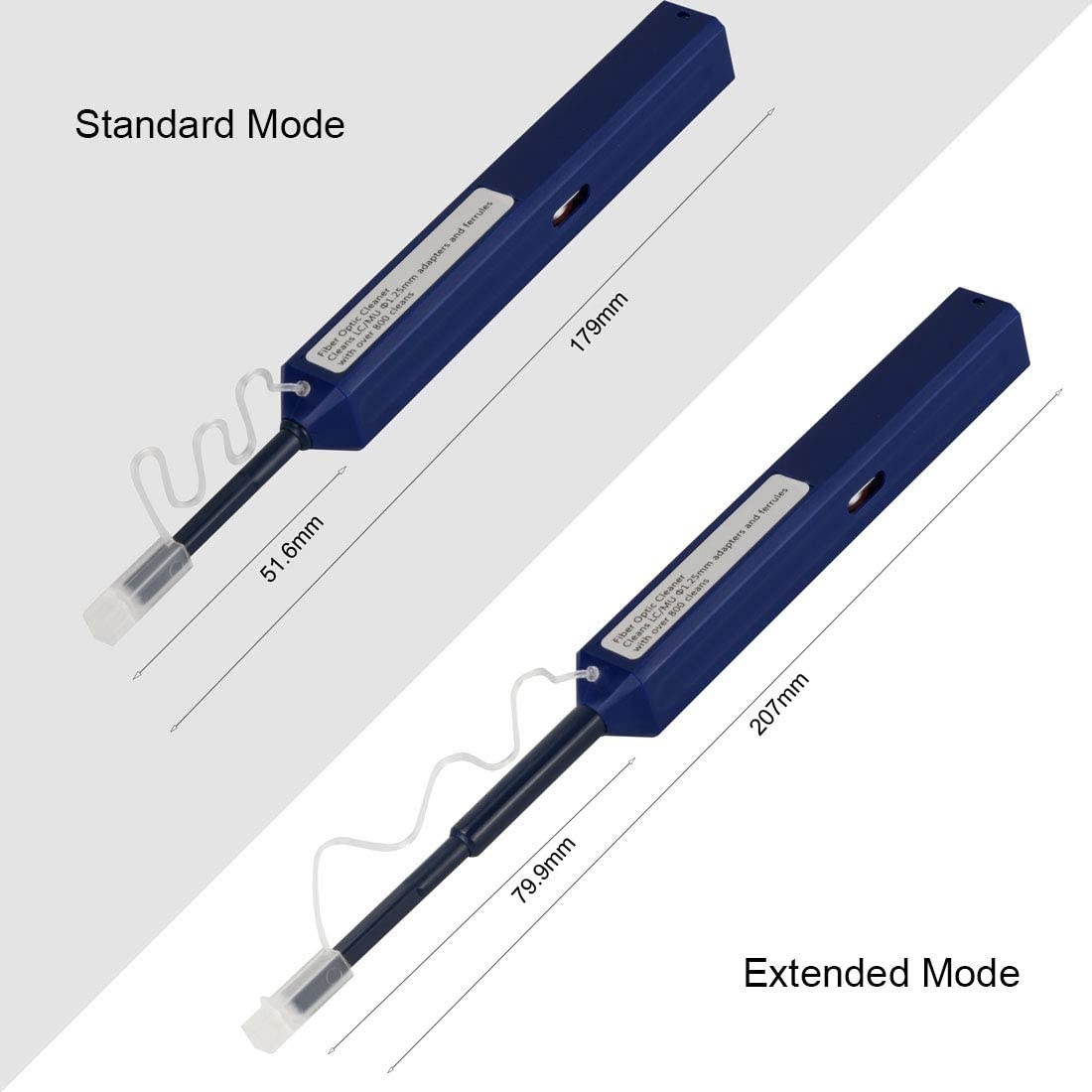Fiber Optic Cleaning Pen LC/MU 1.25mm Ferrule Connectors Fiber Cleaner Cleans Over 800 Times