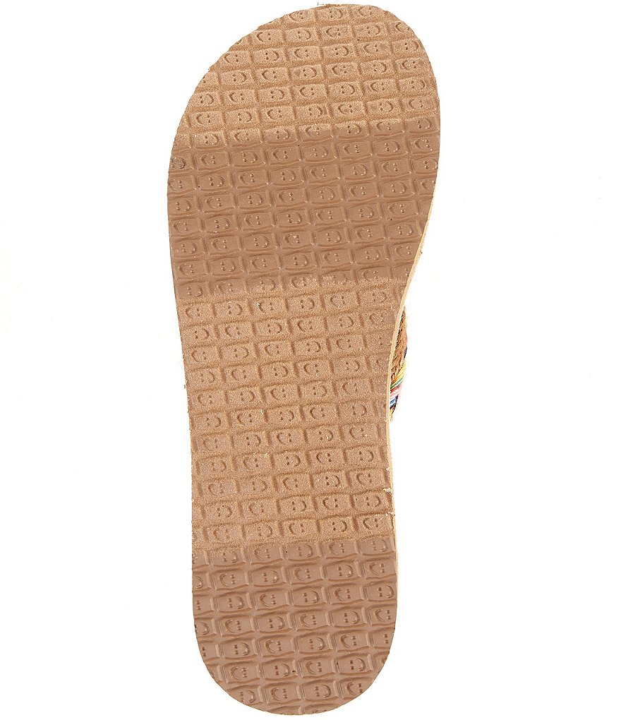 Sanuk Women's Fraidy Hemp Rainbow Flip Flops