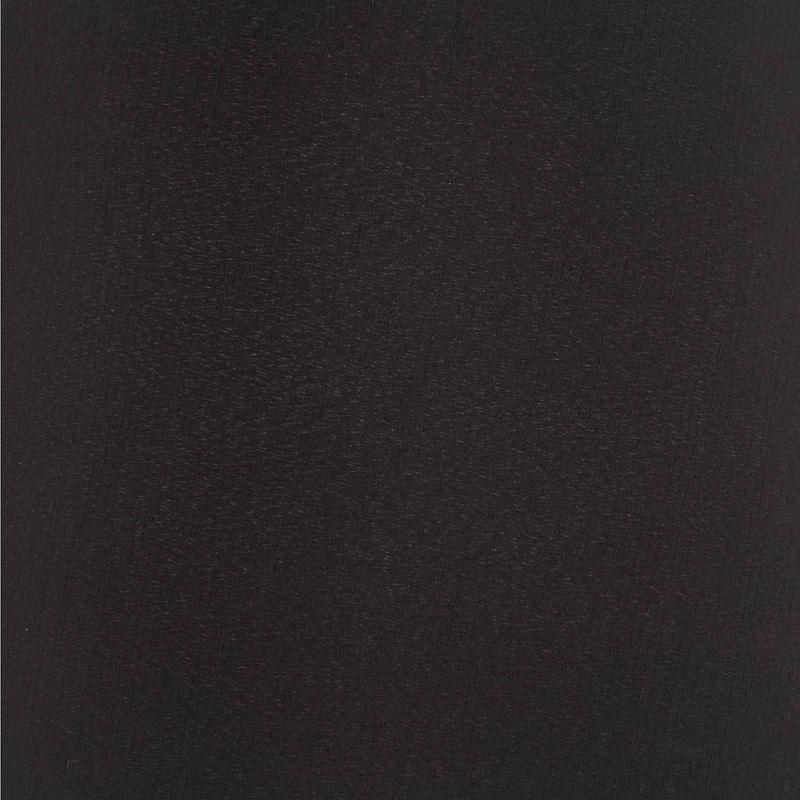 Springcrest Black Faux Silk Large Tapered Drum Lamp Shade 14" Top x 17" Bottom x 11" Slant x 11" High (Spider) Replacement with Harp and Finial