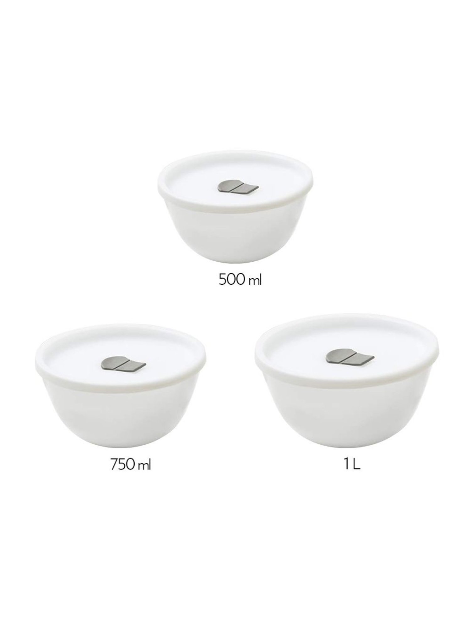 Larah by Borosil White Opalware Serving Bowls - Set of 3