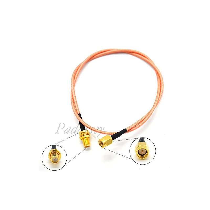 Bingfu RP-SMA Male to RP-SMA Female Bulkhead Mount RG174 WiFi Antenna Extension Coaxial Cable 5m 16.5 feet for WiFi Router Signal Booster Repeater Wireless Network Card USB Adapter Security IP Camera