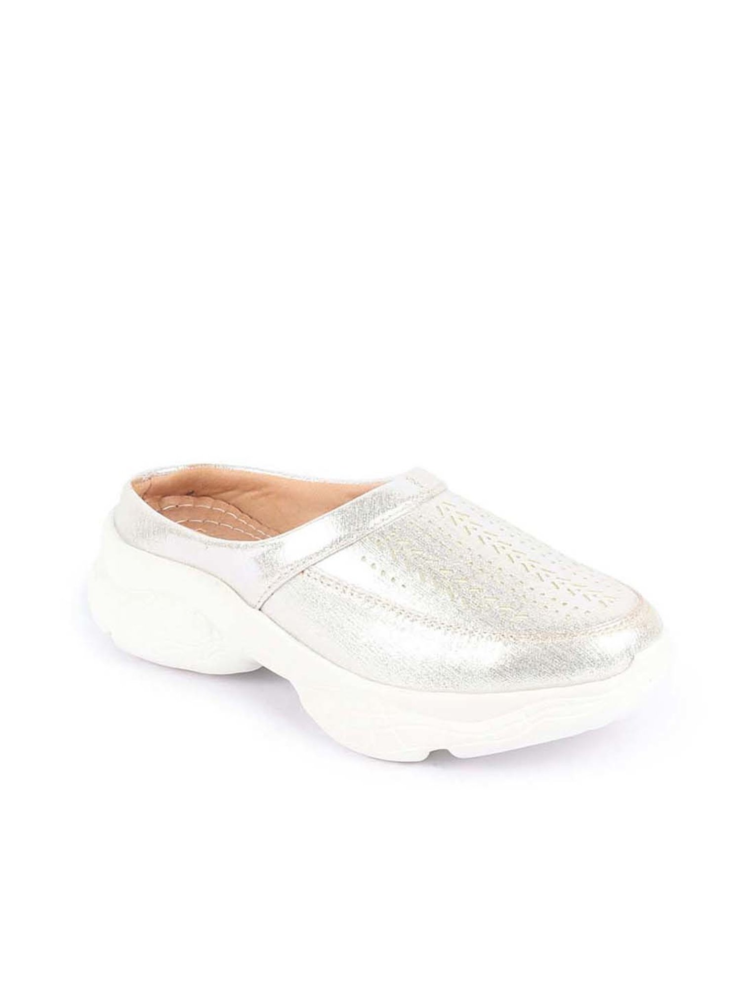 Fausto Women's Silver Mule Shoes