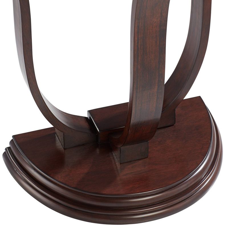 55 Downing Street Bentley 31" Wide Oak Wood Half-Round Console Table