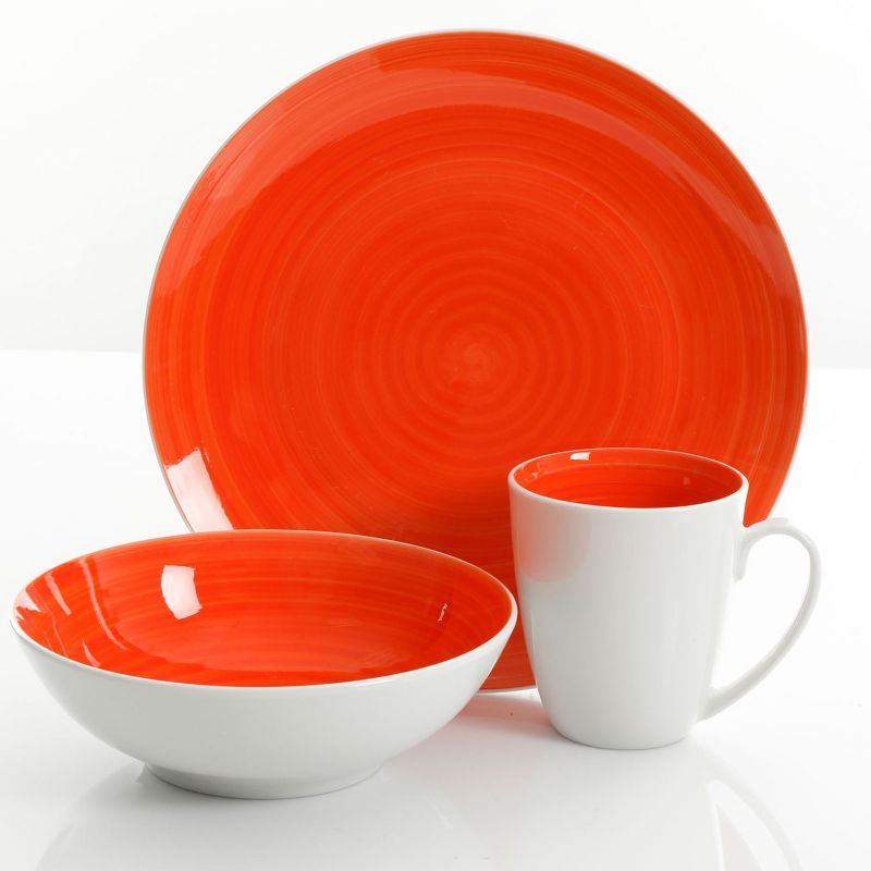 Gibson Home Crenshaw 12 Piece Ceramic Dinnerware Set in Assorted Colors