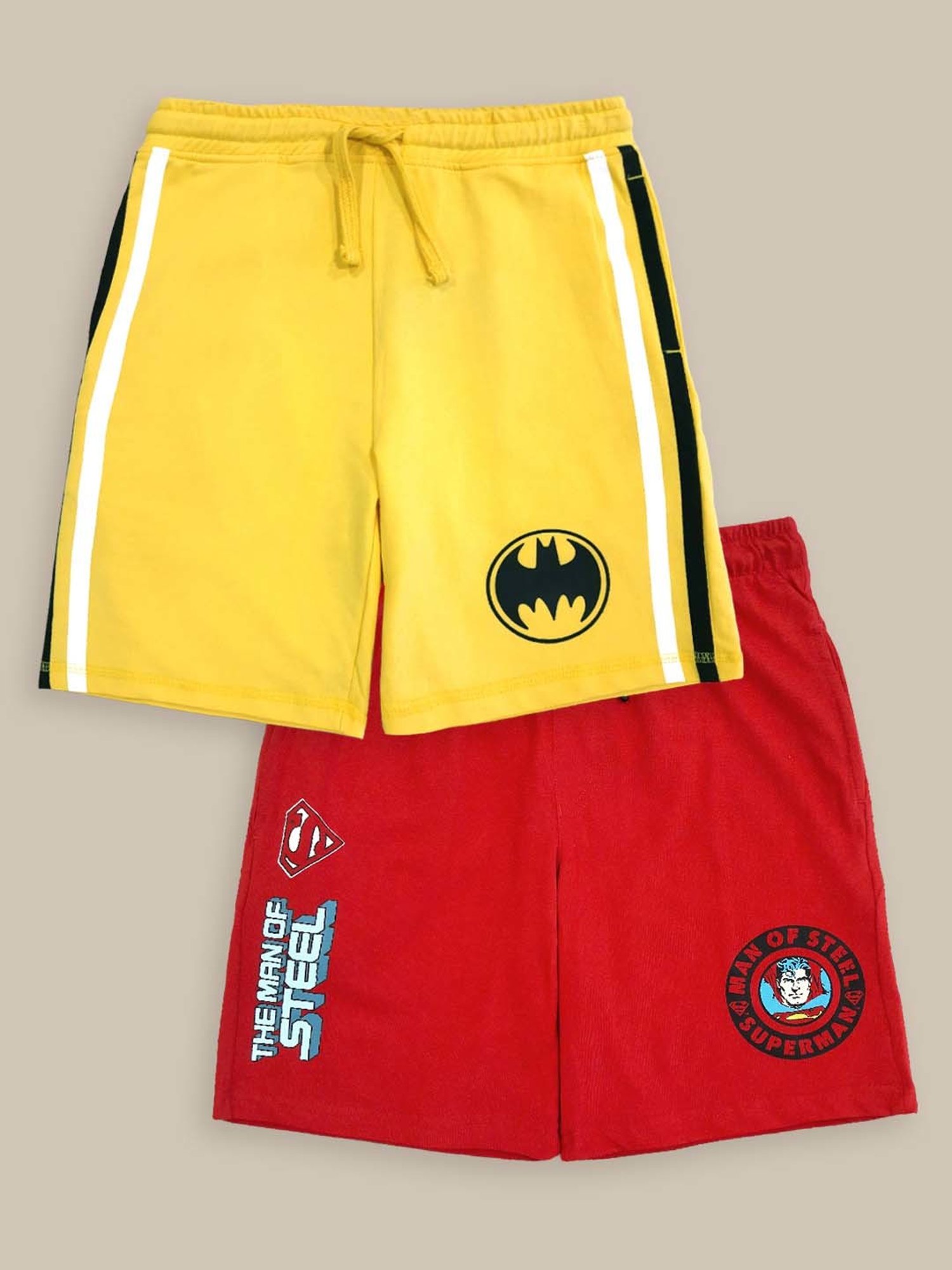 Kidsville Red & Yellow Printed Shorts