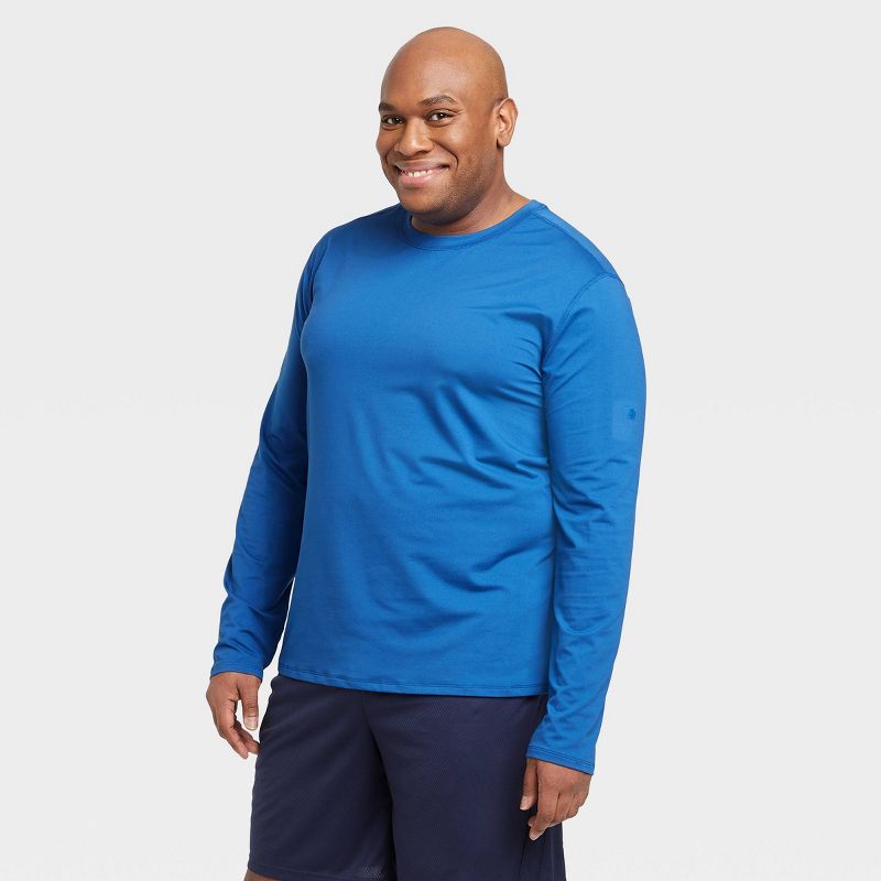 Men's Long Sleeve Performance T-Shirt - All in Motion™ Blue XL